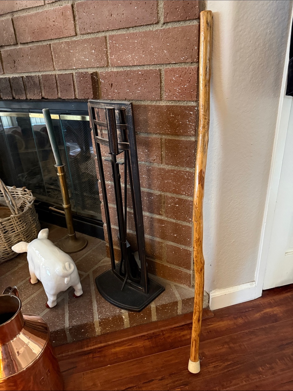Vintage Handcrafted 40” Polished Sassafras Wood Walking Stick / Cane